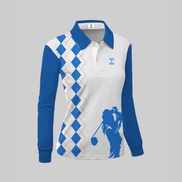 ITU Funky SHE Argyle Golfer Shirt - Image 5