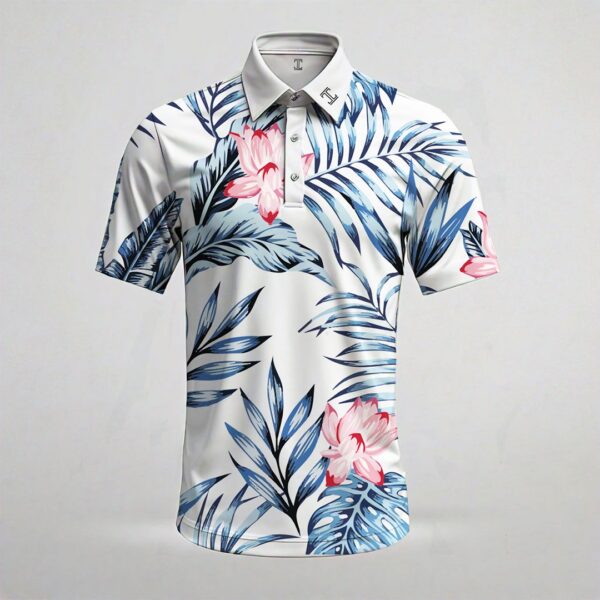 Itu Navy Pink Tropical Craft Shirt