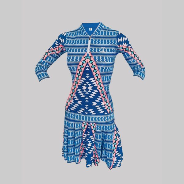 Itu Blue Funky Pyramid Joy Dress