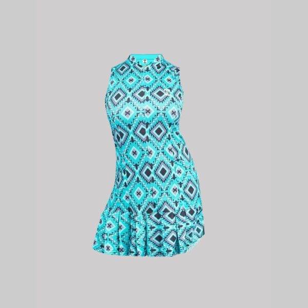 Itu Green Tribal Aztec Kago Dress
