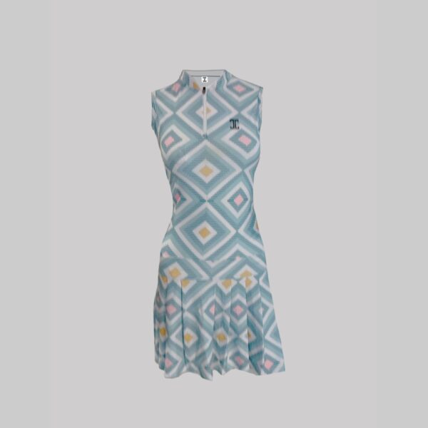 Itu Green Aztec Blocks Joy Dress