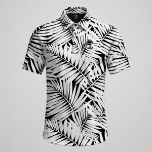 Itu Black and White Palms Craft Shirt