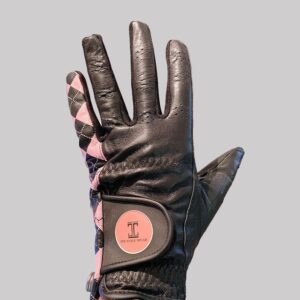 Itu Black Pink Argyle Glove