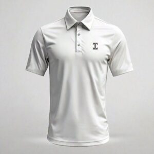 Itu Plain White Male Golf Shirt
