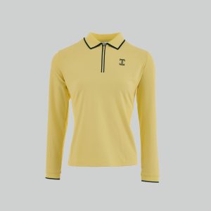 DINE-O Yellow Knit Collar Shirt