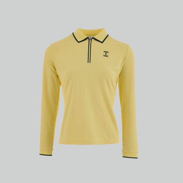 DINE-O Yellow Knit Collar Shirt