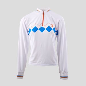 Itu White/Blue Argyle Midlayer