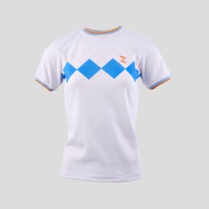 Itu White/Blue Argyle Roundneck