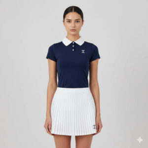 Itu Ellah Navy Cropped Shirt