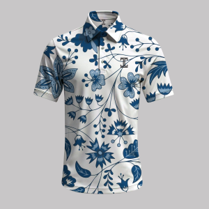 ITU Spiral Floral Craft Shirt Collar