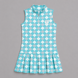 Itu Junior Bottom Pleated Dress Green Argyle
