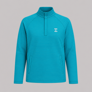 Itu Turquoise Stripe Fairway Sweater