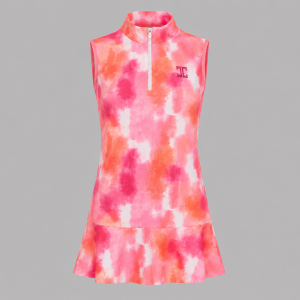 Itu Orange Pink Splash Terri Dress