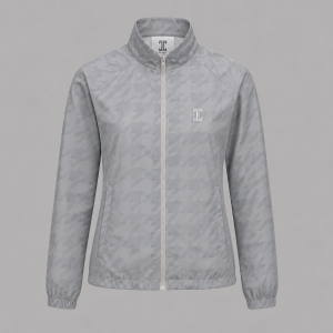 Itu Grey Houndstooth Zip Up
