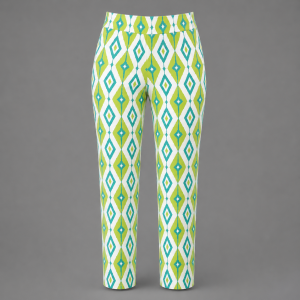 Itu Green Argyle Pull Up Pants