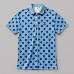 Itu navy blue polka shirt