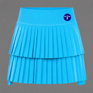 Itu Blue Layered Pleated Skort