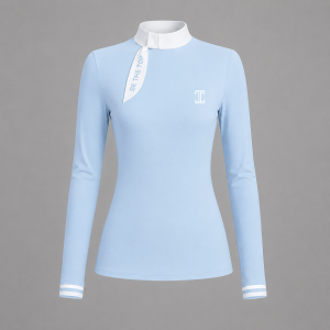 Itu Tintshi  Bow Shirt Sky Blue