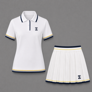 Itu Siyo Knitted Set White-Navy Blue