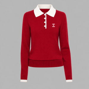 Itu Milda Red Knitted Button