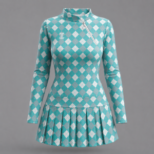 Itu Green Argyle Joy Dress
