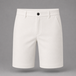 Itu Creme White Basic Shorts