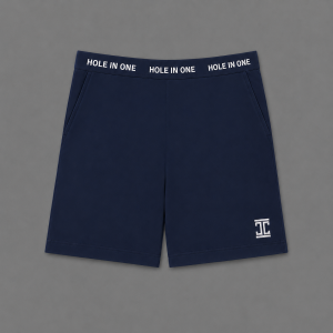 Itu Hole In One Pleated Shorts Navy Blue