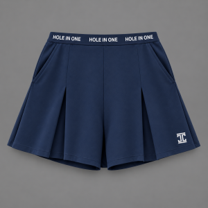 Itu Hole In One Pleated Shorts Navy Blue