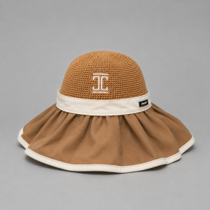 Itu Mesh Top Bow Bucket Hat Mustard