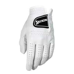 White Srixon Premium Cabretta left-hand golf glove