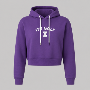 Itu Cropped Hoodie Purple
