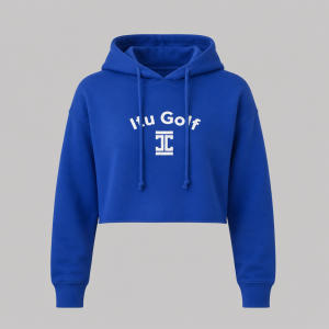 Itu Cropped Hoodie Blue