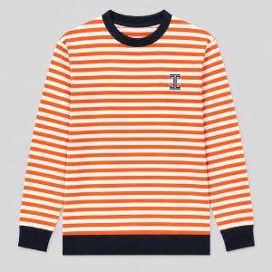 Itu Stripe Sweater Orange and white