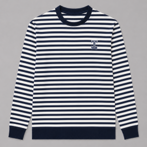 Itu Stripe Sweater Navy and white