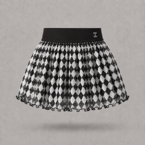 Itu Lizzy Argyle Mesh Skort Black