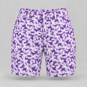 Itu Royal Floral Shorts Purple