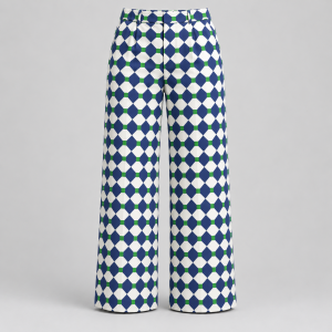 Itu Nomsa Loose Fit Navy/Green Diamond Pants