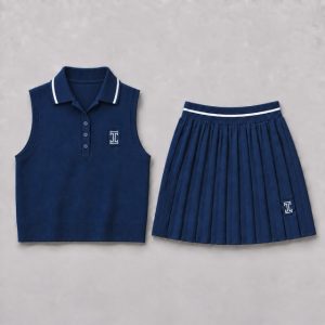 Itu Sesae Knitted Sleeveless Set Navy